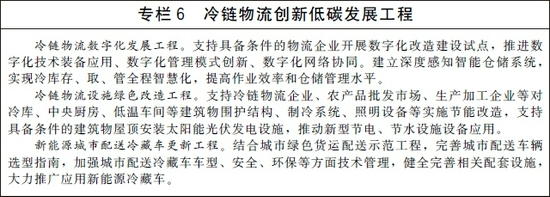 国办印发"十四五"冷链物流发展规划:打造一批具有较强国际竞争力的综合性龙头企业